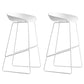 Modern Plastic Counter & Bar Stool Bucket Footrest Stool for Coffee Shop White 2 Piece Set Clearhalo 'Bar Furniture' 'Bar Stools' 'bar_stools' 'furn' 'furn_bar_stools' 'furniture_bar_stools' 'Kitchen & Dining Furniture' 'kitchen&dining_furn' 'kitchen' 'kitchen_furn' Furniture' 4185201