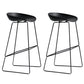Modern Plastic Counter & Bar Stool Bucket Footrest Stool for Coffee Shop Black 2 Piece Set Clearhalo 'Bar Furniture' 'Bar Stools' 'bar_stools' 'furn' 'furn_bar_stools' 'furniture_bar_stools' 'Kitchen & Dining Furniture' 'kitchen&dining_furn' 'kitchen' 'kitchen_furn' Furniture' 4185202