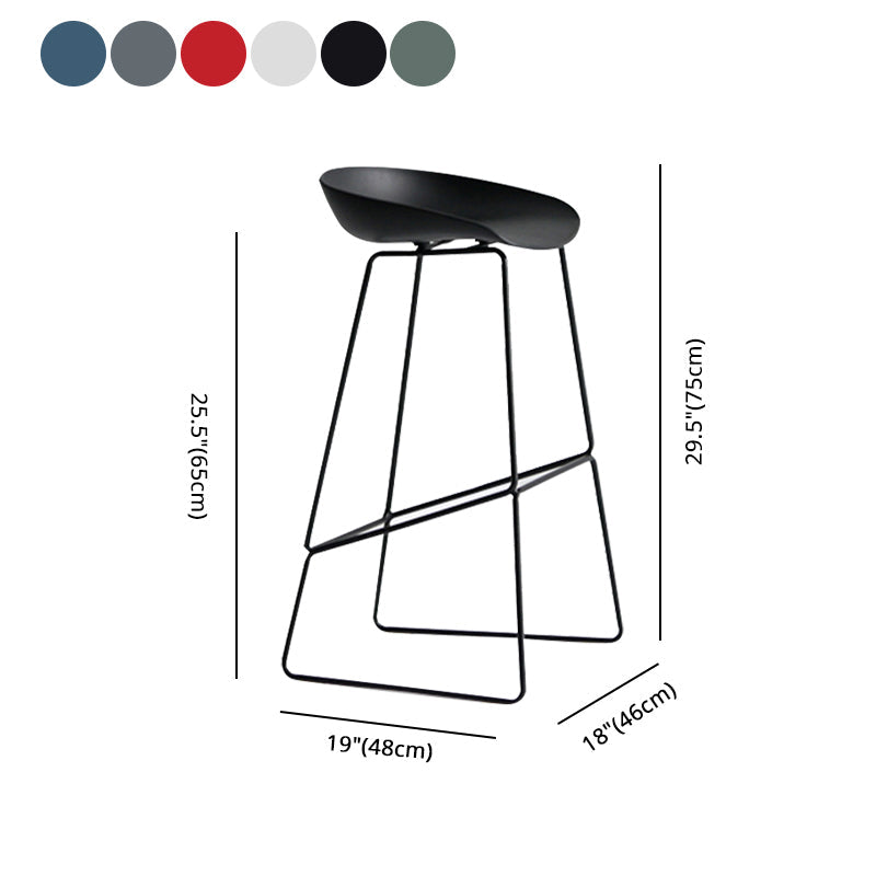 Modern Plastic Counter & Bar Stool Bucket Footrest Stool for Coffee Shop Clearhalo 'Bar Furniture' 'Bar Stools' 'bar_stools' 'furn' 'furn_bar_stools' 'furniture_bar_stools' 'Kitchen & Dining Furniture' 'kitchen&dining_furn' 'kitchen' 'kitchen_furn' Furniture' 4185203