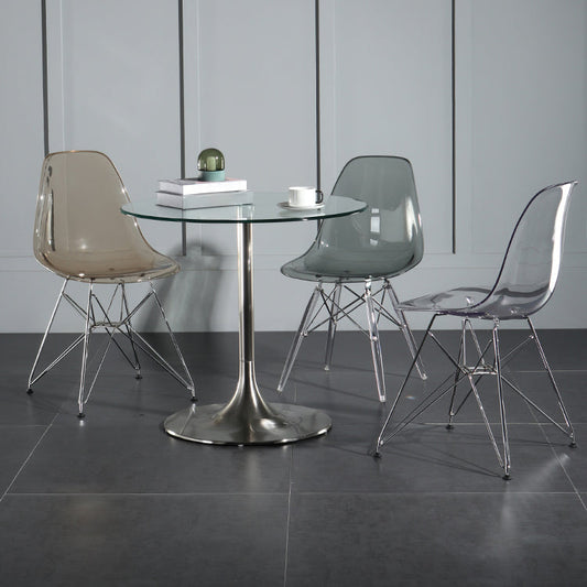 Contemporary Style Kitchen Metal Dining Chairs Armless Dining Side Chairs Clearhalo ' kitchen&dining_furn' 'Dining Chairs' 'Dining Tables & Seating' 'dining_chair' 'Furniture' 'furniture_dining_chair' 'Kitchen & Dining Furniture' 'kitchen' 4186028
