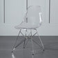 Contemporary Style Kitchen Metal Dining Chairs Armless Dining Side Chairs Clear 1 Piece Clearhalo ' kitchen&dining_furn' 'Dining Chairs' 'Dining Tables & Seating' 'dining_chair' 'Furniture' 'furniture_dining_chair' 'Kitchen & Dining Furniture' 'kitchen' 4186035