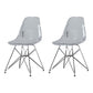 Contemporary Style Kitchen Metal Dining Chairs Armless Dining Side Chairs Clear Set of 2 Clearhalo ' kitchen&dining_furn' 'Dining Chairs' 'Dining Tables & Seating' 'dining_chair' 'Furniture' 'furniture_dining_chair' 'Kitchen & Dining Furniture' 'kitchen' 4186037