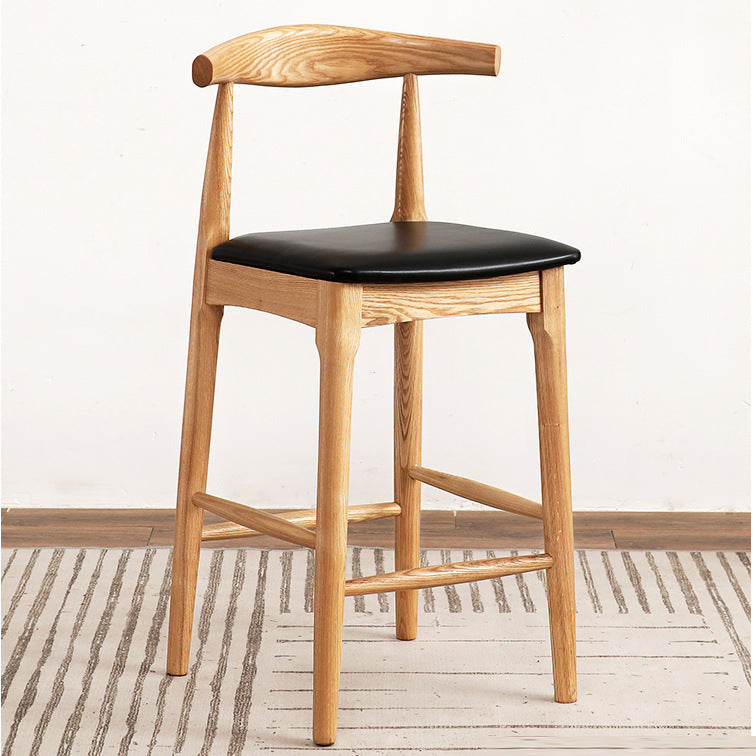 Contemporary Counter & Bar Stool Armless Wood Indoor Bar Stool with Footrest Clearhalo 'Bar Furniture' 'Bar Stools' 'bar_stools' 'furn' 'furn_bar_stools' 'furniture_bar_stools' 'Kitchen & Dining Furniture' 'kitchen&dining_furn' 'kitchen' 'kitchen_furn' Furniture' 4186040