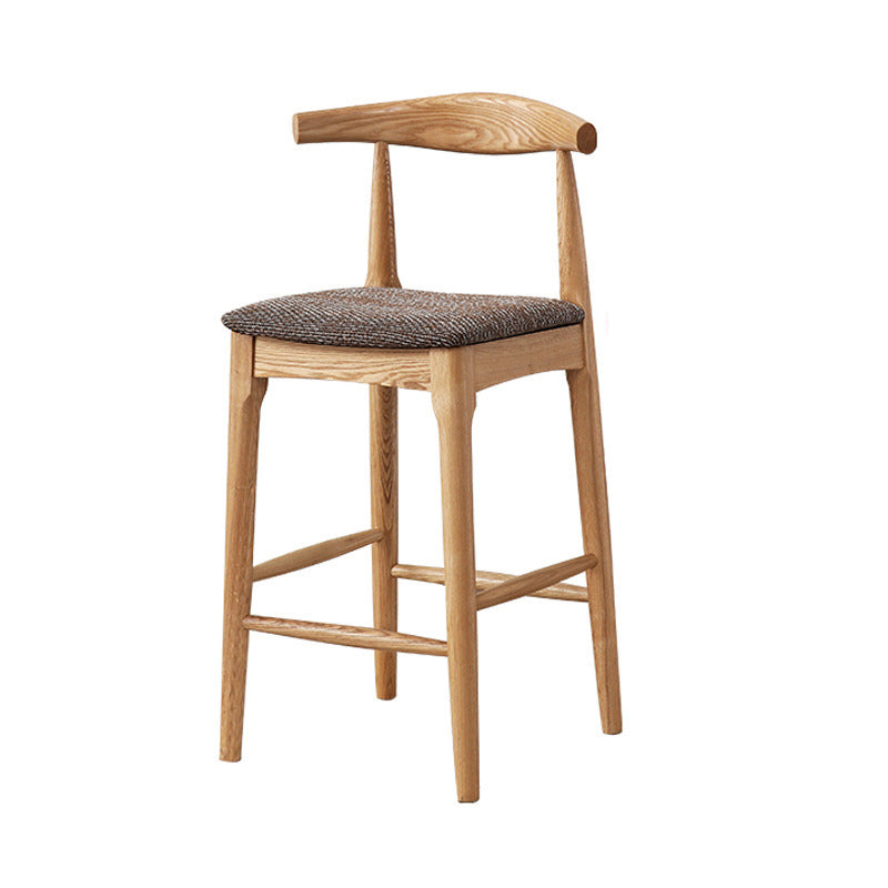 Contemporary Counter & Bar Stool Armless Wood Indoor Bar Stool with Footrest Gray Clearhalo 'Bar Furniture' 'Bar Stools' 'bar_stools' 'furn' 'furn_bar_stools' 'furniture_bar_stools' 'Kitchen & Dining Furniture' 'kitchen&dining_furn' 'kitchen' 'kitchen_furn' Furniture' 4186042