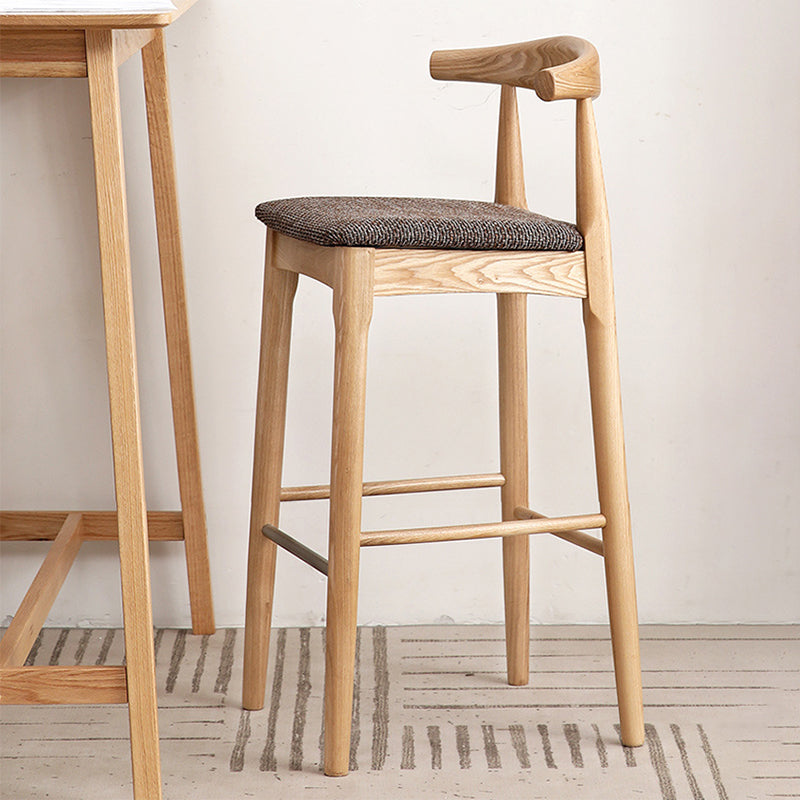 Contemporary Counter & Bar Stool Armless Wood Indoor Bar Stool with Footrest Clearhalo 'Bar Furniture' 'Bar Stools' 'bar_stools' 'furn' 'furn_bar_stools' 'furniture_bar_stools' 'Kitchen & Dining Furniture' 'kitchen&dining_furn' 'kitchen' 'kitchen_furn' Furniture' 4186045