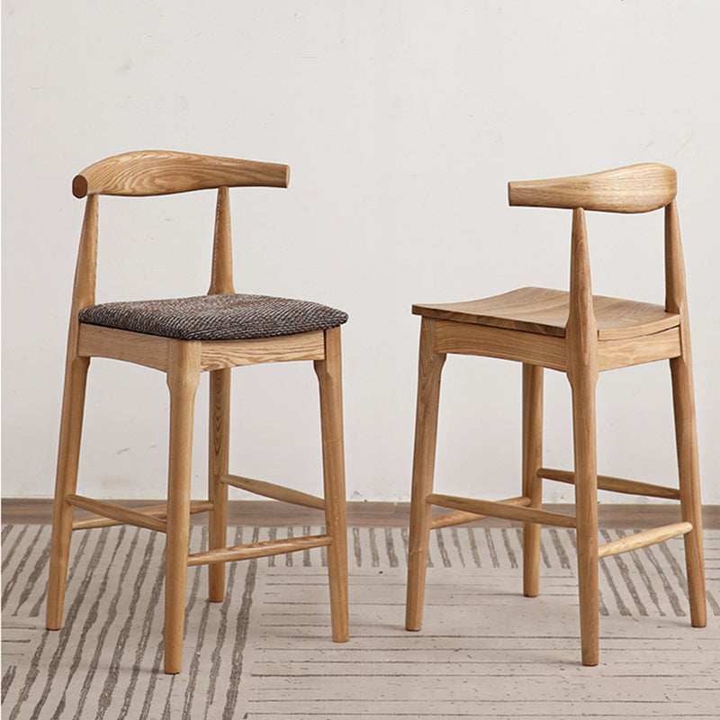Contemporary Counter & Bar Stool Armless Wood Indoor Bar Stool with Footrest Clearhalo 'Bar Furniture' 'Bar Stools' 'bar_stools' 'furn' 'furn_bar_stools' 'furniture_bar_stools' 'Kitchen & Dining Furniture' 'kitchen&dining_furn' 'kitchen' 'kitchen_furn' Furniture' 4186049