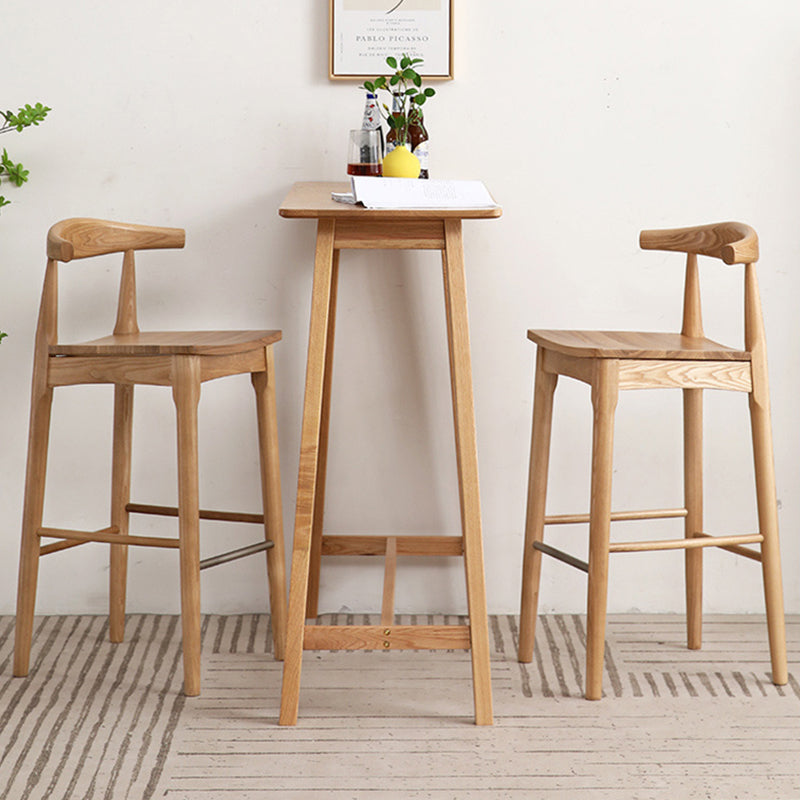 Contemporary Counter & Bar Stool Armless Wood Indoor Bar Stool with Footrest Clearhalo 'Bar Furniture' 'Bar Stools' 'bar_stools' 'furn' 'furn_bar_stools' 'furniture_bar_stools' 'Kitchen & Dining Furniture' 'kitchen&dining_furn' 'kitchen' 'kitchen_furn' Furniture' 4186050