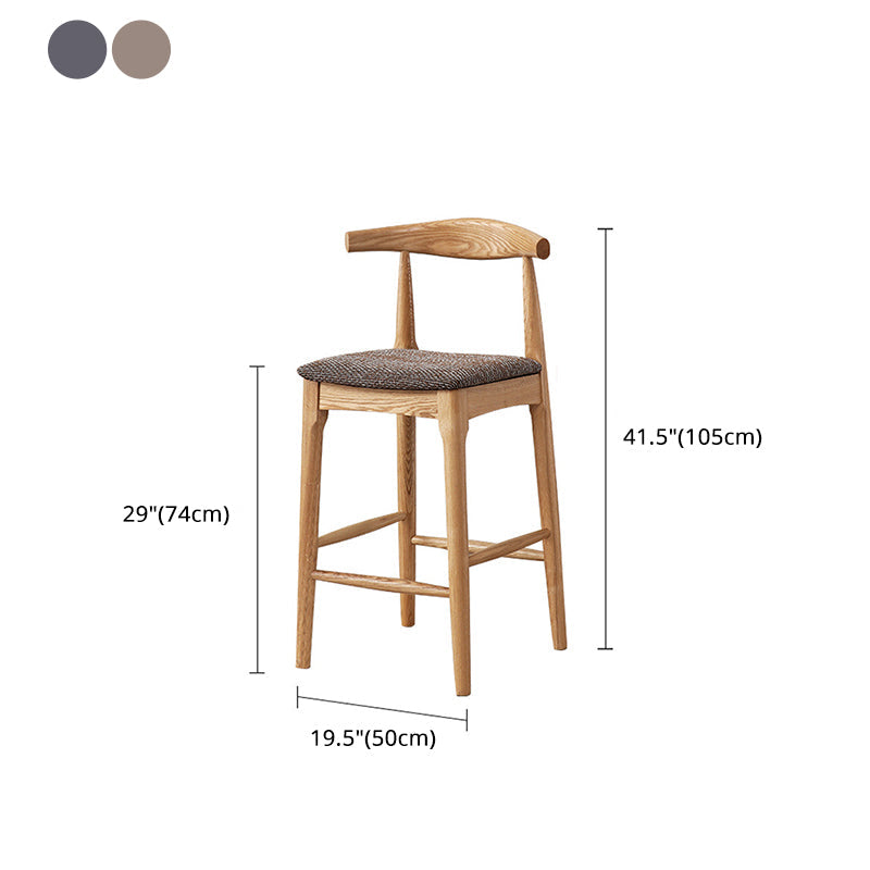 Contemporary Counter & Bar Stool Armless Wood Indoor Bar Stool with Footrest Clearhalo 'Bar Furniture' 'Bar Stools' 'bar_stools' 'furn' 'furn_bar_stools' 'furniture_bar_stools' 'Kitchen & Dining Furniture' 'kitchen&dining_furn' 'kitchen' 'kitchen_furn' Furniture' 4186053