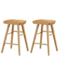 Modern Wood Bar Stool Contoured Seat Backless Indoor Footrest Counter Stool Wood 2 Piece Set Short Stool(22"H) Clearhalo 'Bar Furniture' 'Bar Stools' 'bar_stools' 'furn' 'furn_bar_stools' 'furniture_bar_stools' 'Kitchen & Dining Furniture' 'kitchen&dining_furn' 'kitchen' 'kitchen_furn' Furniture' 4186168