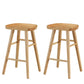 Modern Wood Bar Stool Contoured Seat Backless Indoor Footrest Counter Stool Wood 2 Piece Set Counter Stool(26"H) Clearhalo 'Bar Furniture' 'Bar Stools' 'bar_stools' 'furn' 'furn_bar_stools' 'furniture_bar_stools' 'Kitchen & Dining Furniture' 'kitchen&dining_furn' 'kitchen' 'kitchen_furn' Furniture' 4186170