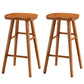 Modern Wood Bar Stool Contoured Seat Backless Indoor Footrest Counter Stool Distressed Wood 2 Piece Set Bar Stool(30"H) Clearhalo 'Bar Furniture' 'Bar Stools' 'bar_stools' 'furn' 'furn_bar_stools' 'furniture_bar_stools' 'Kitchen & Dining Furniture' 'kitchen&dining_furn' 'kitchen' 'kitchen_furn' Furniture' 4186176