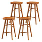 Modern Wood Bar Stool Contoured Seat Backless Indoor Footrest Counter Stool Distressed Wood 4 Piece Set Counter Stool(26"H) Clearhalo 'Bar Furniture' 'Bar Stools' 'bar_stools' 'furn' 'furn_bar_stools' 'furniture_bar_stools' 'Kitchen & Dining Furniture' 'kitchen&dining_furn' 'kitchen' 'kitchen_furn' Furniture' 4186184