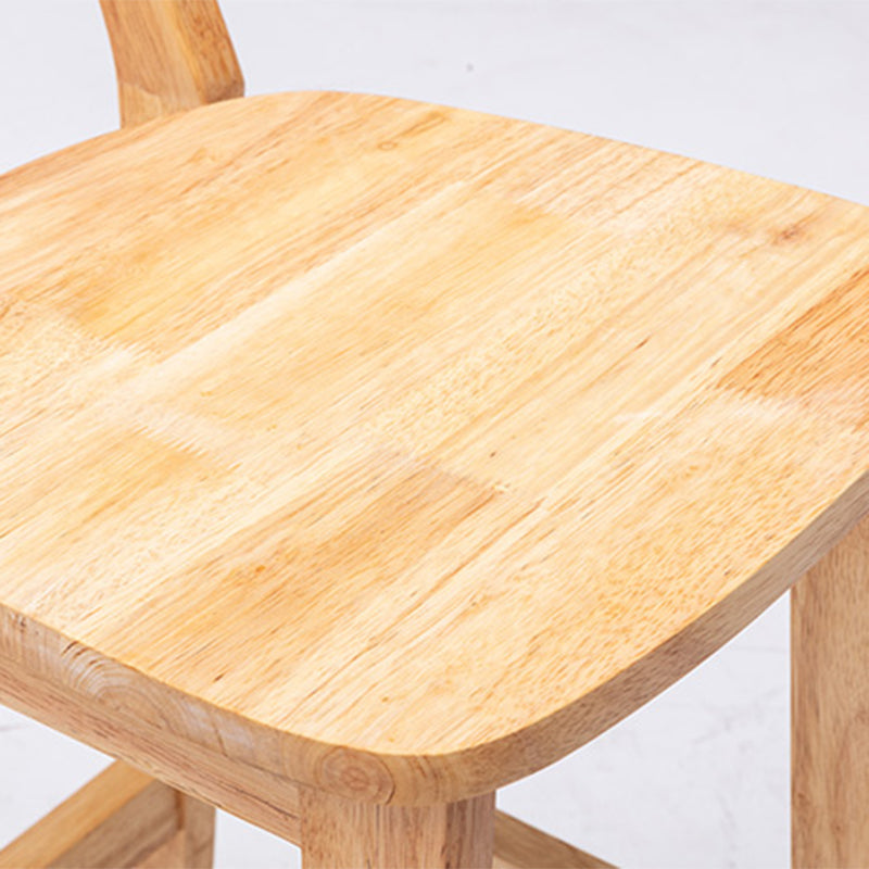 Solid Wood Modern Bar Stool Square Low Back Indoor Stool with Wood Legs Clearhalo 'Bar Furniture' 'Bar Stools' 'bar_stools' 'furn' 'furn_bar_stools' 'furniture_bar_stools' 'Kitchen & Dining Furniture' 'kitchen&dining_furn' 'kitchen' 'kitchen_furn' Furniture' 4186204