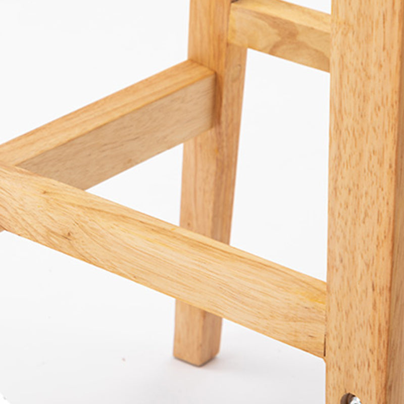Solid Wood Modern Bar Stool Square Low Back Indoor Stool with Wood Legs Clearhalo 'Bar Furniture' 'Bar Stools' 'bar_stools' 'furn' 'furn_bar_stools' 'furniture_bar_stools' 'Kitchen & Dining Furniture' 'kitchen&dining_furn' 'kitchen' 'kitchen_furn' Furniture' 4186206