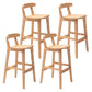 Solid Wood Modern Bar Stool Square Low Back Indoor Stool with Wood Legs 4 Piece Set Bar Stool (28" H) Clearhalo 'Bar Furniture' 'Bar Stools' 'bar_stools' 'furn' 'furn_bar_stools' 'furniture_bar_stools' 'Kitchen & Dining Furniture' 'kitchen&dining_furn' 'kitchen' 'kitchen_furn' Furniture' 4186213