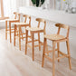 Solid Wood Modern Bar Stool Square Low Back Indoor Stool with Wood Legs Clearhalo 'Bar Furniture' 'Bar Stools' 'bar_stools' 'furn' 'furn_bar_stools' 'furniture_bar_stools' 'Kitchen & Dining Furniture' 'kitchen&dining_furn' 'kitchen' 'kitchen_furn' Furniture' 4186215