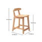 Solid Wood Modern Bar Stool Square Low Back Indoor Stool with Wood Legs Clearhalo 'Bar Furniture' 'Bar Stools' 'bar_stools' 'furn' 'furn_bar_stools' 'furniture_bar_stools' 'Kitchen & Dining Furniture' 'kitchen&dining_furn' 'kitchen' 'kitchen_furn' Furniture' 4186216