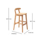 Solid Wood Modern Bar Stool Square Low Back Indoor Stool with Wood Legs Clearhalo 'Bar Furniture' 'Bar Stools' 'bar_stools' 'furn' 'furn_bar_stools' 'furniture_bar_stools' 'Kitchen & Dining Furniture' 'kitchen&dining_furn' 'kitchen' 'kitchen_furn' Furniture' 4186219