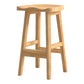 Solid Wood Modern Bar Stool Saddle Seat Backless Indoor Stool with Wood Legs Wood 1 Piece Bar Stool (28" H) Clearhalo 'Bar Furniture' 'Bar Stools' 'bar_stools' 'furn' 'furn_bar_stools' 'furniture_bar_stools' 'Kitchen & Dining Furniture' 'kitchen&dining_furn' 'kitchen' 'kitchen_furn' Furniture' 4186257