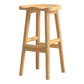 Solid Wood Modern Bar Stool Saddle Seat Backless Indoor Stool with Wood Legs Wood 1 Piece Bar Stool(31"H) Clearhalo 'Bar Furniture' 'Bar Stools' 'bar_stools' 'furn' 'furn_bar_stools' 'furniture_bar_stools' 'Kitchen & Dining Furniture' 'kitchen&dining_furn' 'kitchen' 'kitchen_furn' Furniture' 4186259