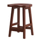 Solid Wood Modern Bar Stool Saddle Seat Backless Indoor Stool with Wood Legs Walnut 1 Piece Counter Stool (24"H) Clearhalo 'Bar Furniture' 'Bar Stools' 'bar_stools' 'furn' 'furn_bar_stools' 'furniture_bar_stools' 'Kitchen & Dining Furniture' 'kitchen&dining_furn' 'kitchen' 'kitchen_furn' Furniture' 4186264