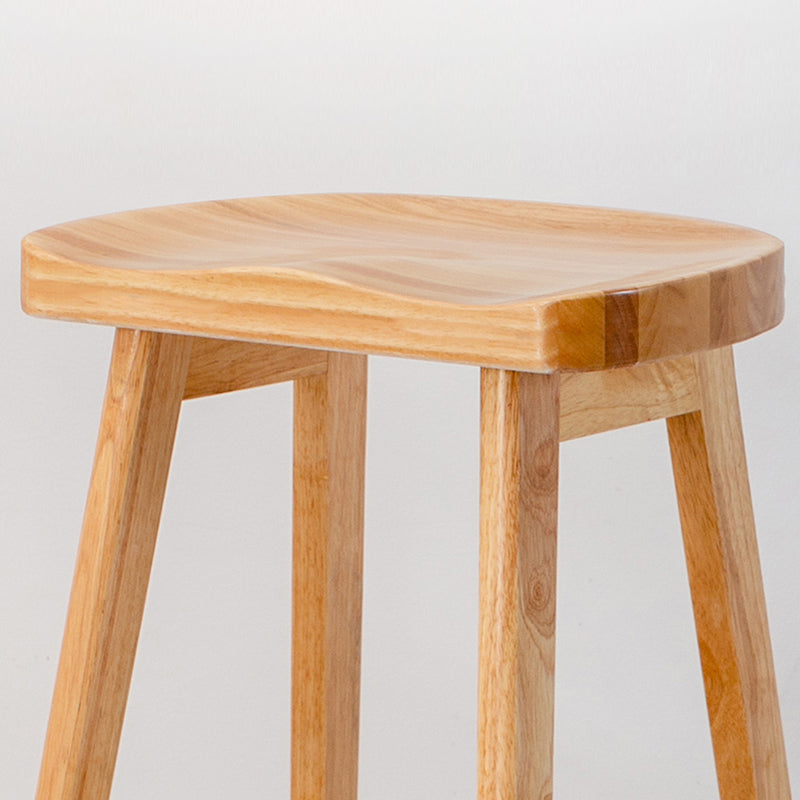 Solid Wood Modern Bar Stool Saddle Seat Backless Indoor Stool with Wood Legs Clearhalo 'Bar Furniture' 'Bar Stools' 'bar_stools' 'furn' 'furn_bar_stools' 'furniture_bar_stools' 'Kitchen & Dining Furniture' 'kitchen&dining_furn' 'kitchen' 'kitchen_furn' Furniture' 4186265