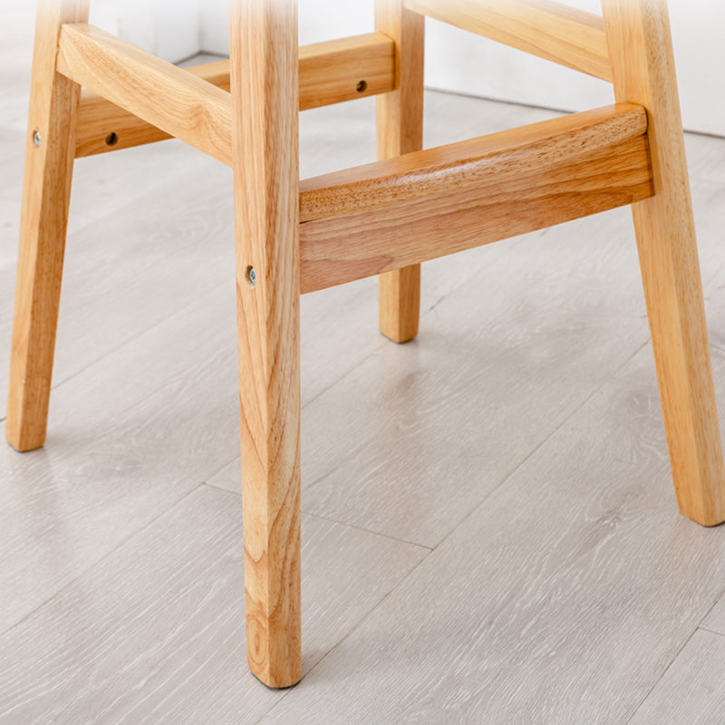Solid Wood Modern Bar Stool Saddle Seat Backless Indoor Stool with Wood Legs Clearhalo 'Bar Furniture' 'Bar Stools' 'bar_stools' 'furn' 'furn_bar_stools' 'furniture_bar_stools' 'Kitchen & Dining Furniture' 'kitchen&dining_furn' 'kitchen' 'kitchen_furn' Furniture' 4186270