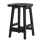 Solid Wood Modern Bar Stool Saddle Seat Backless Indoor Stool with Wood Legs Black 1 Piece Counter Stool (24"H) Clearhalo 'Bar Furniture' 'Bar Stools' 'bar_stools' 'furn' 'furn_bar_stools' 'furniture_bar_stools' 'Kitchen & Dining Furniture' 'kitchen&dining_furn' 'kitchen' 'kitchen_furn' Furniture' 4186272