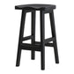Solid Wood Modern Bar Stool Saddle Seat Backless Indoor Stool with Wood Legs Black 1 Piece Bar Stool (28" H) Clearhalo 'Bar Furniture' 'Bar Stools' 'bar_stools' 'furn' 'furn_bar_stools' 'furniture_bar_stools' 'Kitchen & Dining Furniture' 'kitchen&dining_furn' 'kitchen' 'kitchen_furn' Furniture' 4186274