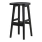 Solid Wood Modern Bar Stool Saddle Seat Backless Indoor Stool with Wood Legs Black 1 Piece Bar Stool(31"H) Clearhalo 'Bar Furniture' 'Bar Stools' 'bar_stools' 'furn' 'furn_bar_stools' 'furniture_bar_stools' 'Kitchen & Dining Furniture' 'kitchen&dining_furn' 'kitchen' 'kitchen_furn' Furniture' 4186275