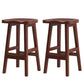 Solid Wood Modern Bar Stool Saddle Seat Backless Indoor Stool with Wood Legs Walnut 2 Piece Set Bar Stool (28" H) Clearhalo 'Bar Furniture' 'Bar Stools' 'bar_stools' 'furn' 'furn_bar_stools' 'furniture_bar_stools' 'Kitchen & Dining Furniture' 'kitchen&dining_furn' 'kitchen' 'kitchen_furn' Furniture' 4186285