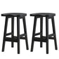 Solid Wood Modern Bar Stool Saddle Seat Backless Indoor Stool with Wood Legs Black 2 Piece Set Bar Stool (28" H) Clearhalo 'Bar Furniture' 'Bar Stools' 'bar_stools' 'furn' 'furn_bar_stools' 'furniture_bar_stools' 'Kitchen & Dining Furniture' 'kitchen&dining_furn' 'kitchen' 'kitchen_furn' Furniture' 4186286