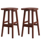 Solid Wood Modern Bar Stool Saddle Seat Backless Indoor Stool with Wood Legs Walnut 2 Piece Set Bar Stool(31"H) Clearhalo 'Bar Furniture' 'Bar Stools' 'bar_stools' 'furn' 'furn_bar_stools' 'furniture_bar_stools' 'Kitchen & Dining Furniture' 'kitchen&dining_furn' 'kitchen' 'kitchen_furn' Furniture' 4186288
