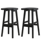 Solid Wood Modern Bar Stool Saddle Seat Backless Indoor Stool with Wood Legs Black 2 Piece Set Bar Stool(31"H) Clearhalo 'Bar Furniture' 'Bar Stools' 'bar_stools' 'furn' 'furn_bar_stools' 'furniture_bar_stools' 'Kitchen & Dining Furniture' 'kitchen&dining_furn' 'kitchen' 'kitchen_furn' Furniture' 4186289