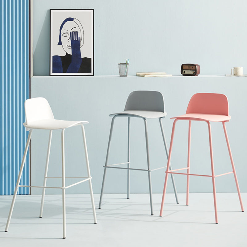 Modern Plastic Counter & Bar Stool Rectangle Footrest Indoor Bar Stool Clearhalo 'Bar Furniture' 'Bar Stools' 'bar_stools' 'furn' 'furn_bar_stools' 'furniture_bar_stools' 'Kitchen & Dining Furniture' 'kitchen&dining_furn' 'kitchen' 'kitchen_furn' Furniture' 4186308