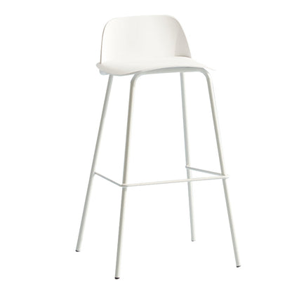 Modern Plastic Counter & Bar Stool Rectangle Footrest Indoor Bar Stool White 1 Piece Clearhalo 'Bar Furniture' 'Bar Stools' 'bar_stools' 'furn' 'furn_bar_stools' 'furniture_bar_stools' 'Kitchen & Dining Furniture' 'kitchen&dining_furn' 'kitchen' 'kitchen_furn' Furniture' 4186311
