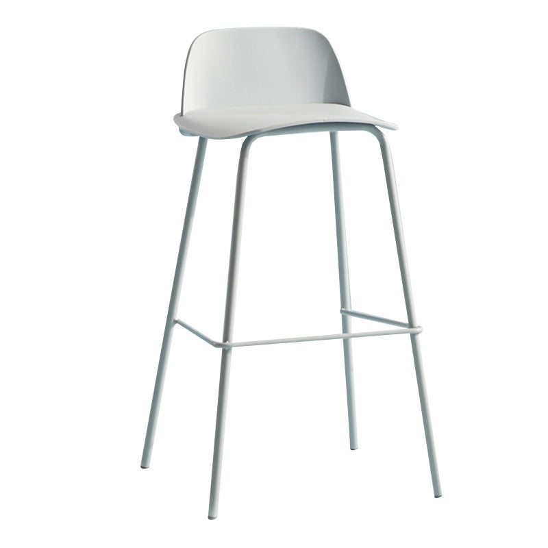 Modern Plastic Counter & Bar Stool Rectangle Footrest Indoor Bar Stool Light Blue 1 Piece Clearhalo 'Bar Furniture' 'Bar Stools' 'bar_stools' 'furn' 'furn_bar_stools' 'furniture_bar_stools' 'Kitchen & Dining Furniture' 'kitchen&dining_furn' 'kitchen' 'kitchen_furn' Furniture' 4186312