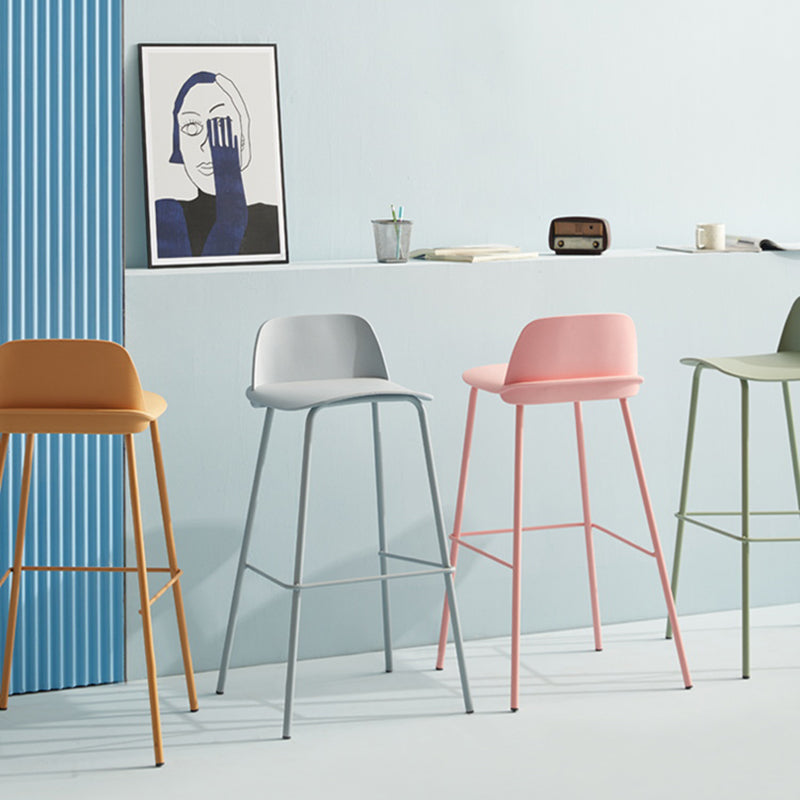 Modern Plastic Counter & Bar Stool Rectangle Footrest Indoor Bar Stool Clearhalo 'Bar Furniture' 'Bar Stools' 'bar_stools' 'furn' 'furn_bar_stools' 'furniture_bar_stools' 'Kitchen & Dining Furniture' 'kitchen&dining_furn' 'kitchen' 'kitchen_furn' Furniture' 4186313