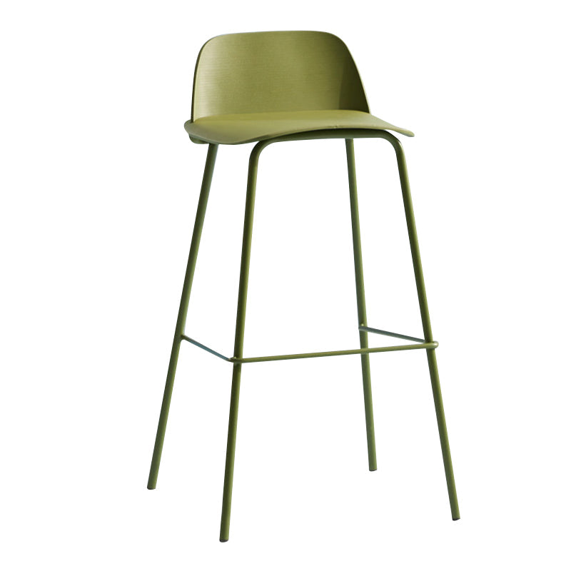 Modern Plastic Counter & Bar Stool Rectangle Footrest Indoor Bar Stool Green 1 Piece Clearhalo 'Bar Furniture' 'Bar Stools' 'bar_stools' 'furn' 'furn_bar_stools' 'furniture_bar_stools' 'Kitchen & Dining Furniture' 'kitchen&dining_furn' 'kitchen' 'kitchen_furn' Furniture' 4186317