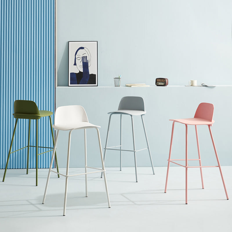 Modern Plastic Counter & Bar Stool Rectangle Footrest Indoor Bar Stool Clearhalo 'Bar Furniture' 'Bar Stools' 'bar_stools' 'furn' 'furn_bar_stools' 'furniture_bar_stools' 'Kitchen & Dining Furniture' 'kitchen&dining_furn' 'kitchen' 'kitchen_furn' Furniture' 4186320