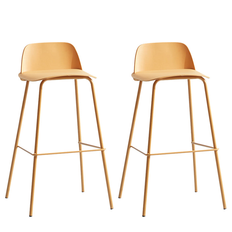 Modern Plastic Counter & Bar Stool Rectangle Footrest Indoor Bar Stool Ginger 2 Piece Set Clearhalo 'Bar Furniture' 'Bar Stools' 'bar_stools' 'furn' 'furn_bar_stools' 'furniture_bar_stools' 'Kitchen & Dining Furniture' 'kitchen&dining_furn' 'kitchen' 'kitchen_furn' Furniture' 4186321