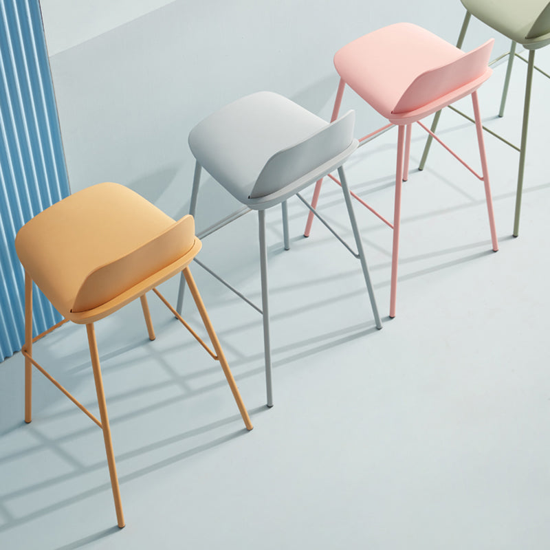 Modern Plastic Counter & Bar Stool Rectangle Footrest Indoor Bar Stool Clearhalo 'Bar Furniture' 'Bar Stools' 'bar_stools' 'furn' 'furn_bar_stools' 'furniture_bar_stools' 'Kitchen & Dining Furniture' 'kitchen&dining_furn' 'kitchen' 'kitchen_furn' Furniture' 4186322