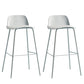 Modern Plastic Counter & Bar Stool Rectangle Footrest Indoor Bar Stool Light Blue 2 Piece Set Clearhalo 'Bar Furniture' 'Bar Stools' 'bar_stools' 'furn' 'furn_bar_stools' 'furniture_bar_stools' 'Kitchen & Dining Furniture' 'kitchen&dining_furn' 'kitchen' 'kitchen_furn' Furniture' 4186325