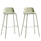 Modern Plastic Counter & Bar Stool Rectangle Footrest Indoor Bar Stool Army Green 2 Piece Set Clearhalo 'Bar Furniture' 'Bar Stools' 'bar_stools' 'furn' 'furn_bar_stools' 'furniture_bar_stools' 'Kitchen & Dining Furniture' 'kitchen&dining_furn' 'kitchen' 'kitchen_furn' Furniture' 4186326