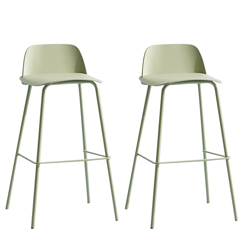 Modern Plastic Counter & Bar Stool Rectangle Footrest Indoor Bar Stool Army Green 2 Piece Set Clearhalo 'Bar Furniture' 'Bar Stools' 'bar_stools' 'furn' 'furn_bar_stools' 'furniture_bar_stools' 'Kitchen & Dining Furniture' 'kitchen&dining_furn' 'kitchen' 'kitchen_furn' Furniture' 4186326