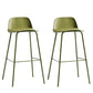 Modern Plastic Counter & Bar Stool Rectangle Footrest Indoor Bar Stool Green 2 Piece Set Clearhalo 'Bar Furniture' 'Bar Stools' 'bar_stools' 'furn' 'furn_bar_stools' 'furniture_bar_stools' 'Kitchen & Dining Furniture' 'kitchen&dining_furn' 'kitchen' 'kitchen_furn' Furniture' 4186327