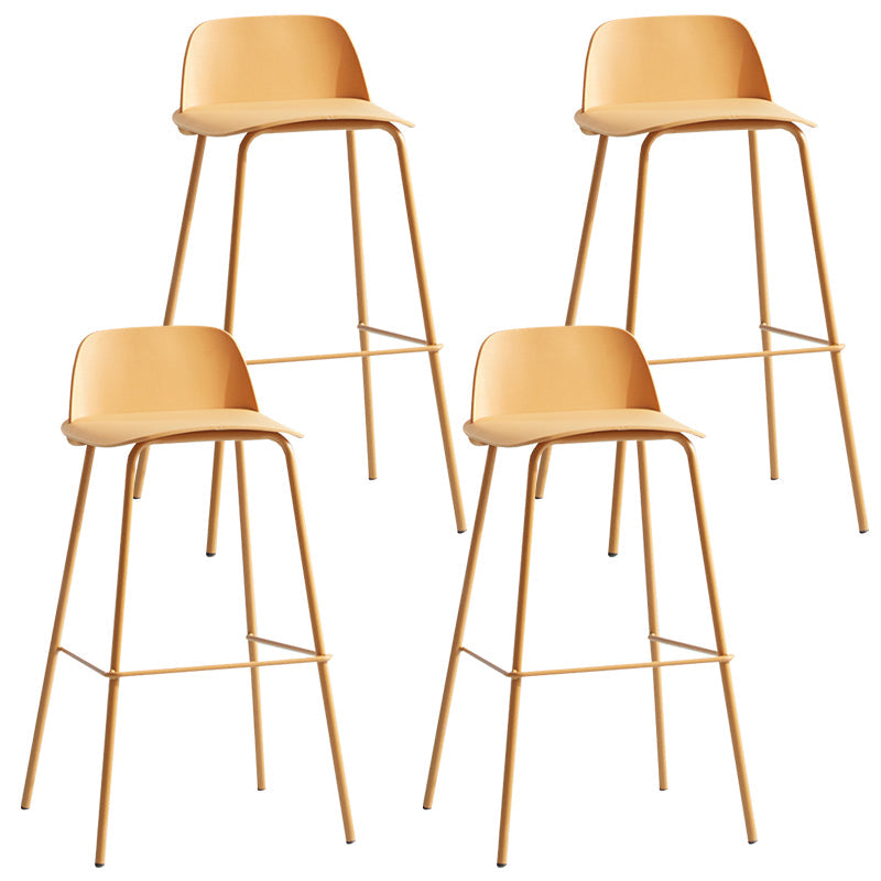 Modern Plastic Counter & Bar Stool Rectangle Footrest Indoor Bar Stool Ginger 4 Piece Set Clearhalo 'Bar Furniture' 'Bar Stools' 'bar_stools' 'furn' 'furn_bar_stools' 'furniture_bar_stools' 'Kitchen & Dining Furniture' 'kitchen&dining_furn' 'kitchen' 'kitchen_furn' Furniture' 4186329