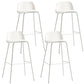 Modern Plastic Counter & Bar Stool Rectangle Footrest Indoor Bar Stool White 4 Piece Set Clearhalo 'Bar Furniture' 'Bar Stools' 'bar_stools' 'furn' 'furn_bar_stools' 'furniture_bar_stools' 'Kitchen & Dining Furniture' 'kitchen&dining_furn' 'kitchen' 'kitchen_furn' Furniture' 4186331