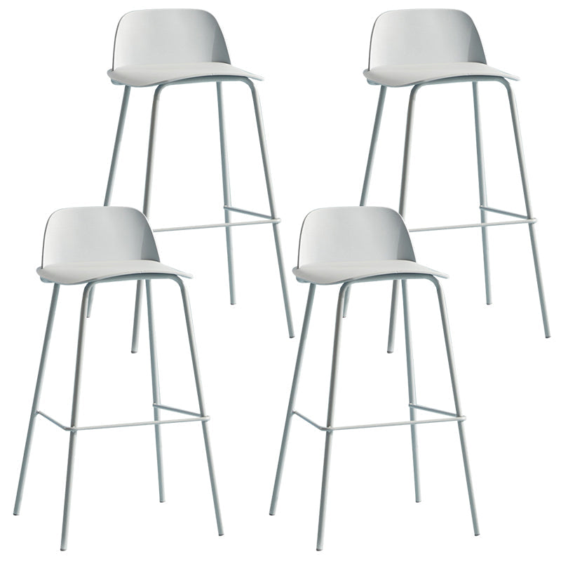Modern Plastic Counter & Bar Stool Rectangle Footrest Indoor Bar Stool Light Blue 4 Piece Set Clearhalo 'Bar Furniture' 'Bar Stools' 'bar_stools' 'furn' 'furn_bar_stools' 'furniture_bar_stools' 'Kitchen & Dining Furniture' 'kitchen&dining_furn' 'kitchen' 'kitchen_furn' Furniture' 4186332