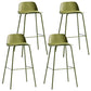 Modern Plastic Counter & Bar Stool Rectangle Footrest Indoor Bar Stool Green 4 Piece Set Clearhalo 'Bar Furniture' 'Bar Stools' 'bar_stools' 'furn' 'furn_bar_stools' 'furniture_bar_stools' 'Kitchen & Dining Furniture' 'kitchen&dining_furn' 'kitchen' 'kitchen_furn' Furniture' 4186334